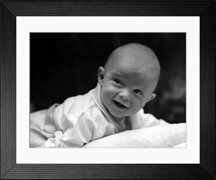Framed Print : Young baby crawling at home Circa 1945 P044454 Framed Print : Young baby crawling at home Circa 1945 P044454