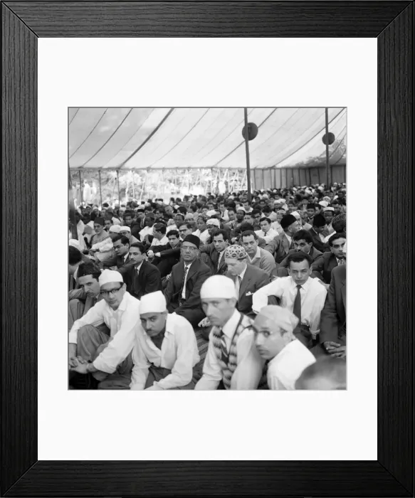 Framed Print : Muslim Religious Service. June 1960 M4300-002 Framed Print : Muslim Religious Service. June 1960 M4300-002