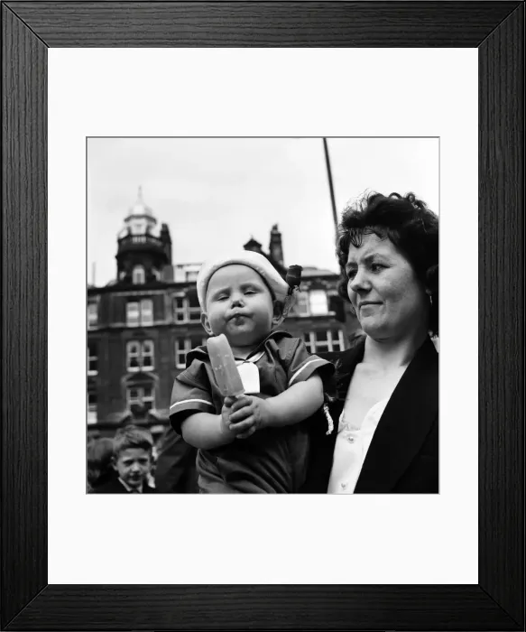 Framed Print : Whit Walks Manchester: One fella who was more concerned with his lolly was 12 months old Framed Print : Whit Walks Manchester: One fella who was more concerned with his lolly was 12 months old