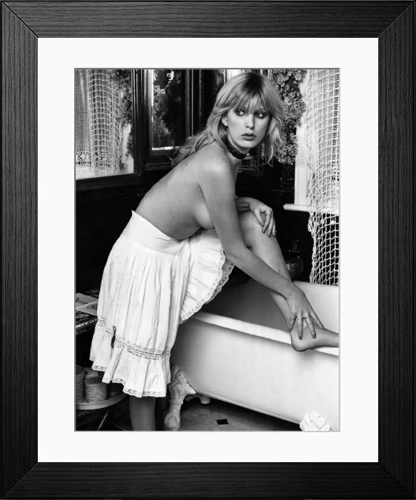 Framed Print : Fashion. Bloomers... worn by Carole with Lace, ribbons and provocation. Jan 1980 P008585 Framed Print : Fashion. Bloomers... worn by Carole with Lace, ribbons and provocation. Jan 1980 P008585