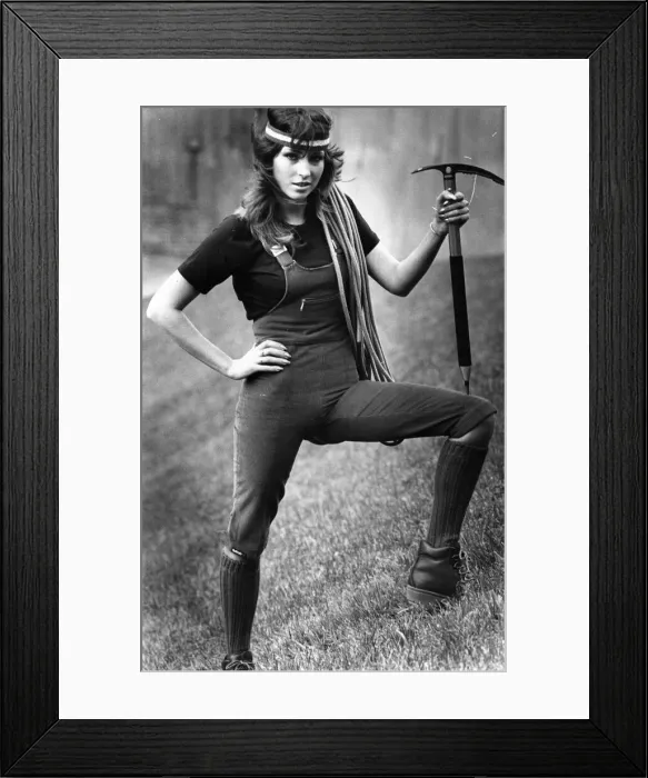 Framed Print : This young woman is ready and raring to go for a day out trekking and hill climbing Framed Print : This young woman is ready and raring to go for a day out trekking and hill climbing