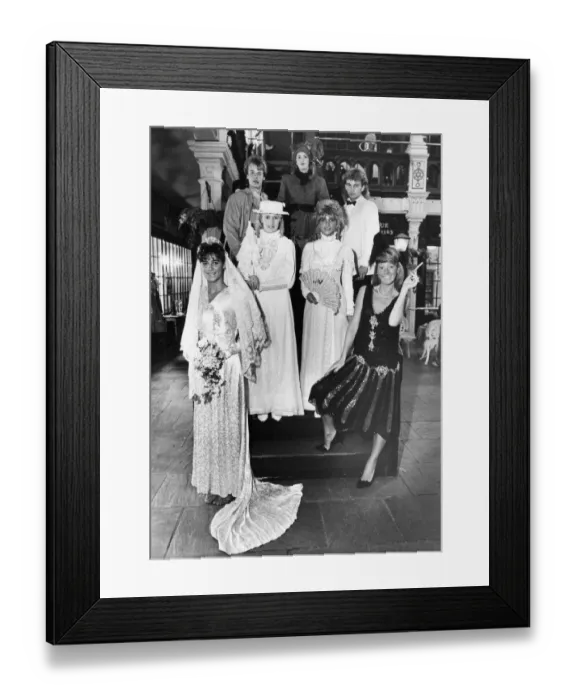 Framed Print : Elegant clothing from every era - (l tor) Pamela in a Forties wedding dress Framed Print : Elegant clothing from every era - (l tor) Pamela in a Forties wedding dress