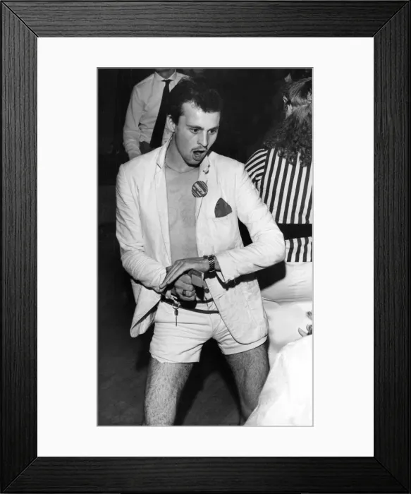 Framed Print : A man enjoying a night out dancing Framed Print : A man enjoying a night out dancing