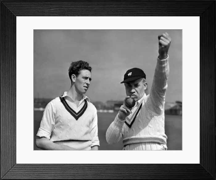 Framed Print : Stan Worthington the old Derbyshire and England player now coach for Lancashire Framed Print : Stan Worthington the old Derbyshire and England player now coach for Lancashire