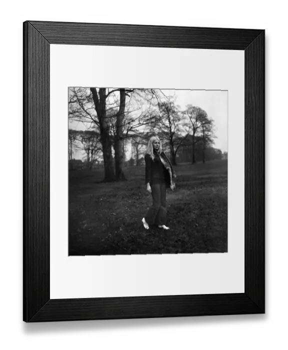 Framed Print : Eva Haralsteed, ex girl friend of soccer star George Best is looking for work Framed Print : Eva Haralsteed, ex girl friend of soccer star George Best is looking for work