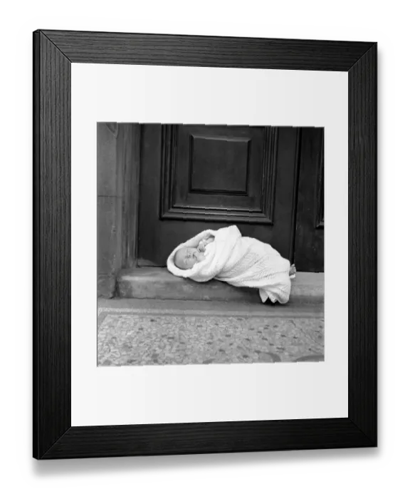 Framed Print : Abandoned baby. July 1953 D3753 Framed Print : Abandoned baby. July 1953 D3753