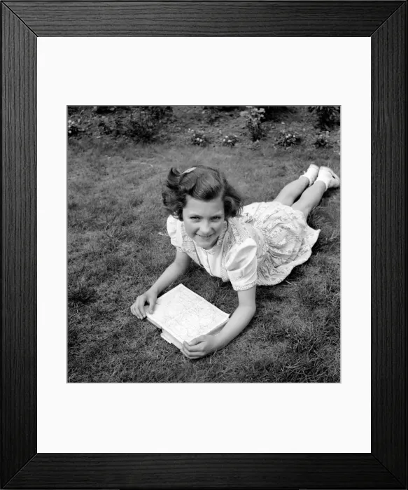 Framed Print : June Sword a young girl from Newcastle who has gone on holiday to Yugoslavia