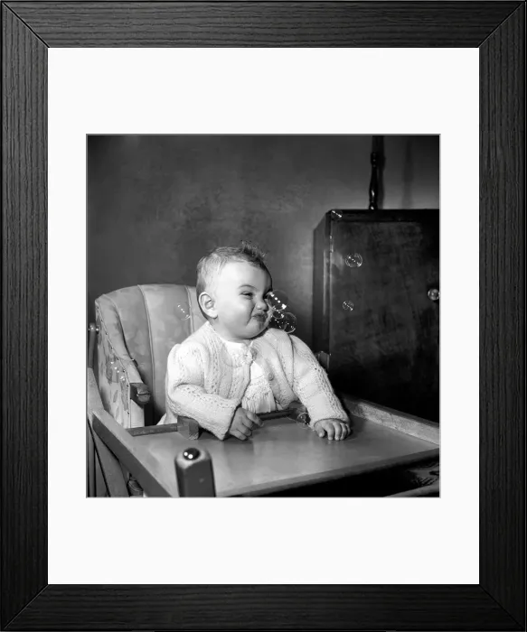Framed Print : Baby blowing Bubbles. Now I m an expert when it comes to blowing bubbles
