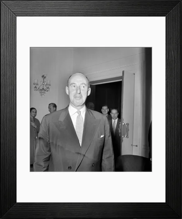 Framed Print : Adlai Stevenson, U. S. politician, - press conference. July 1953 D3885 Framed Print : Adlai Stevenson, U. S. politician, - press conference. July 1953 D3885