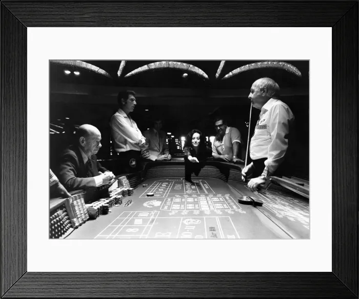 Framed Print : The Crapp Table in Caesars Palace in Las Vegas Entertainment Gambling