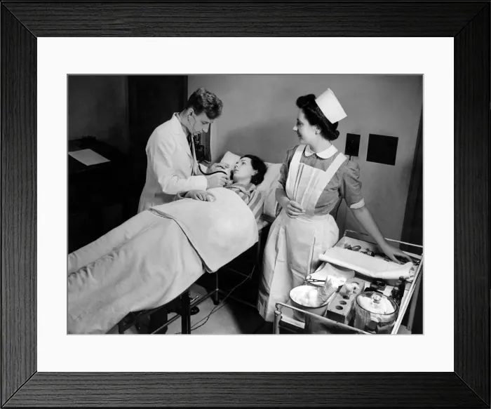 Framed Print : University College Hospital, Miss Neilson, Nurse. October 1943 P009386 Framed Print : University College Hospital, Miss Neilson, Nurse. October 1943 P009386