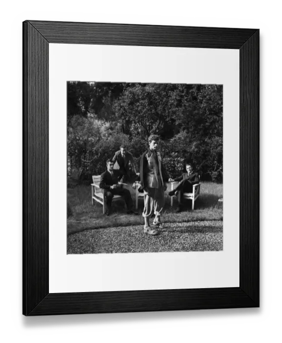 Framed Print : Fashion 1940 S: Guests at male Mannequin shows are hand-picked and include composers