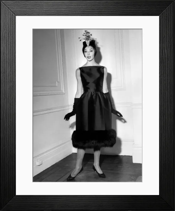 Framed Print : Fashion. Its my fur lady this winter. Gleaming black fox fur makes a wide Framed Print : Fashion. Its my fur lady this winter. Gleaming black fox fur makes a wide
