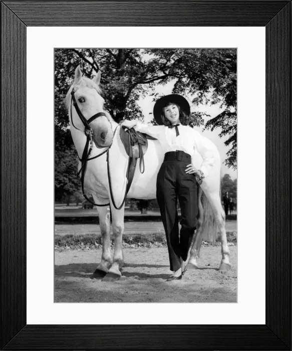 Framed Print : Fashion. Senora Down. Sunny seville? No. Londons famous Rotten Row