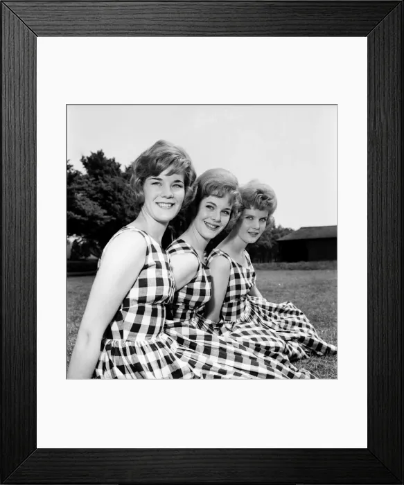 Framed Print : England Sisters celebrate their chart success: The Sisters from left: Hazel, 18, Julie Framed Print : England Sisters celebrate their chart success: The Sisters from left: Hazel, 18, Julie