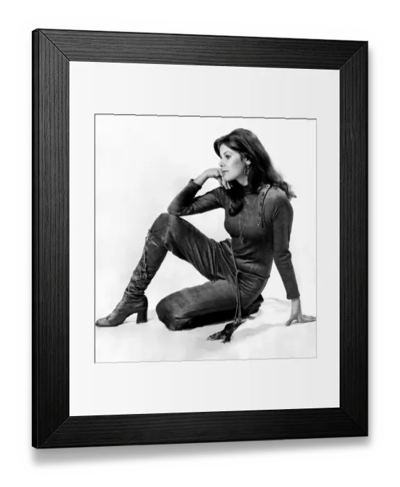 Framed Print : Just for you, Johnny, Yvonne Francis in purple soft velvet knickerbockers