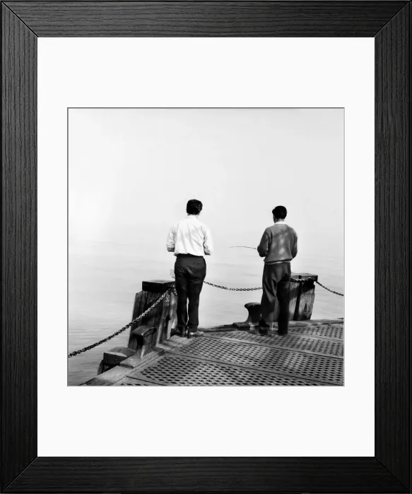 Framed Print : Buoy marking sewerage outlet is only few 100 yards from end of Bournemouth pier