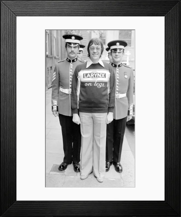 Framed Print : British Forces network disc jockey Tommy Vance with the Coldstream Guards August Framed Print : British Forces network disc jockey Tommy Vance with the Coldstream Guards August