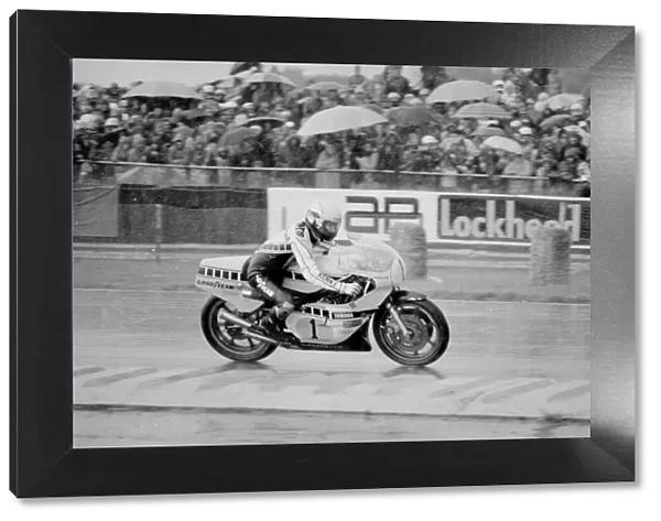 500cc British Grand Prix Motorcycle race at Silverstone Kenny Roberts in action