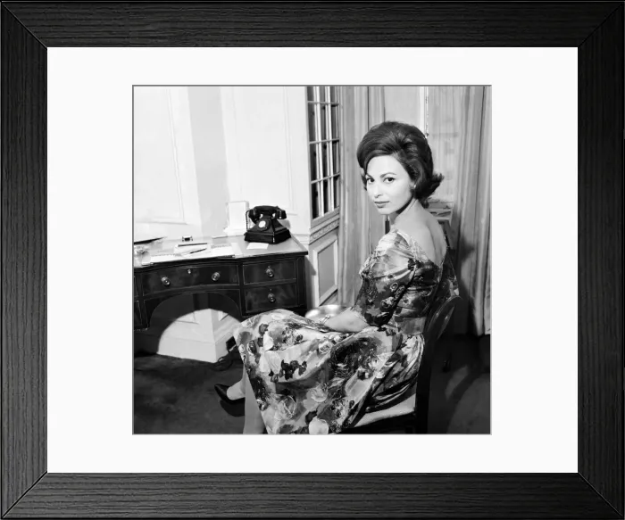 Framed Print : Actress Haya Harareet seen here in her London Hotel room. 3rd June 1960