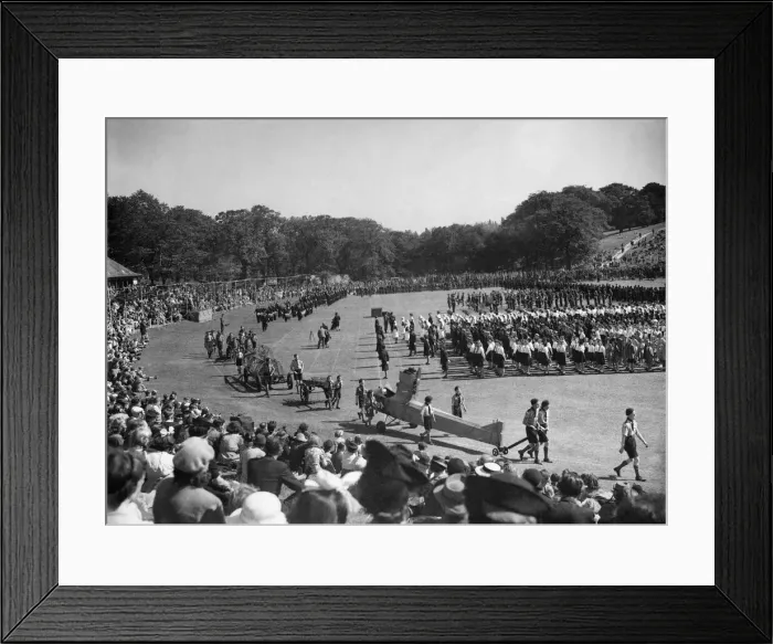 Framed Print : World War II. The March past and general view of the assembly of Air Cadets