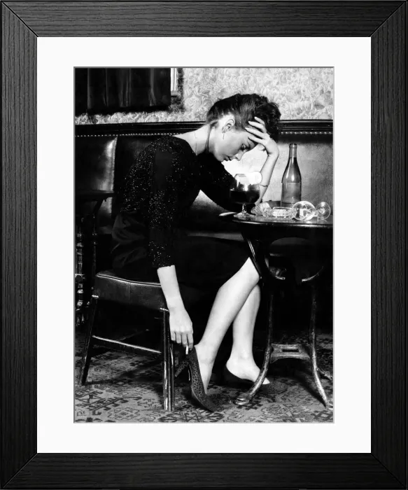 Framed Print : Disaster... Drink can kill (posed by a model). Hangover this women is feeling Framed Print : Disaster... Drink can kill (posed by a model). Hangover this women is feeling