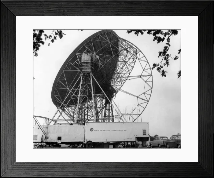 Framed Print : The Radio telescope at Jodrell Bank. December 1958 P009706