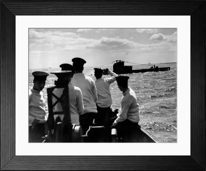 Framed Print : New recruits about to go aboard their first submarine. June 1943 P012193 Framed Print : New recruits about to go aboard their first submarine. June 1943 P012193