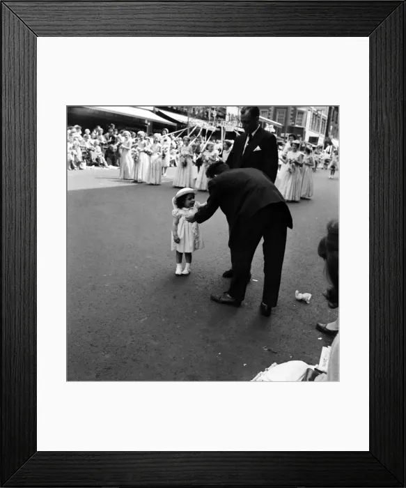Framed Print : Whit Walks Manchester. For this little girl the walk became just to much Framed Print : Whit Walks Manchester. For this little girl the walk became just to much