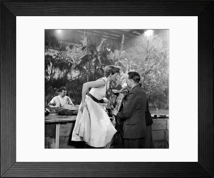 Framed Print : Shooting the Zambese rapids sequence at Elstree were Jeanne Crain Framed Print : Shooting the Zambese rapids sequence at Elstree were Jeanne Crain