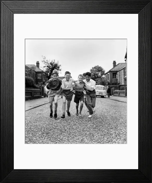 Framed Print : Whit Walks Manchester A group of young lads seen here in their neighbourhood before Framed Print : Whit Walks Manchester A group of young lads seen here in their neighbourhood before
