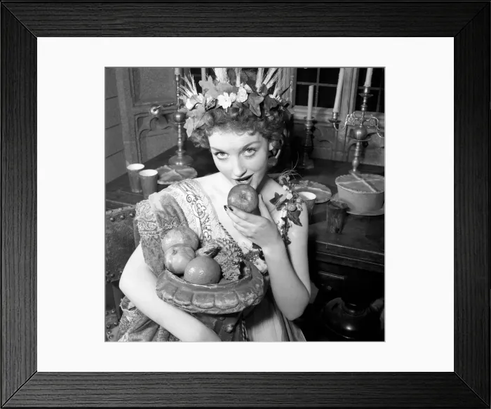 Framed Print : Miss Shirley Louimen, who plays the part of The Goddess of plenty in the production Framed Print : Miss Shirley Louimen, who plays the part of The Goddess of plenty in the production