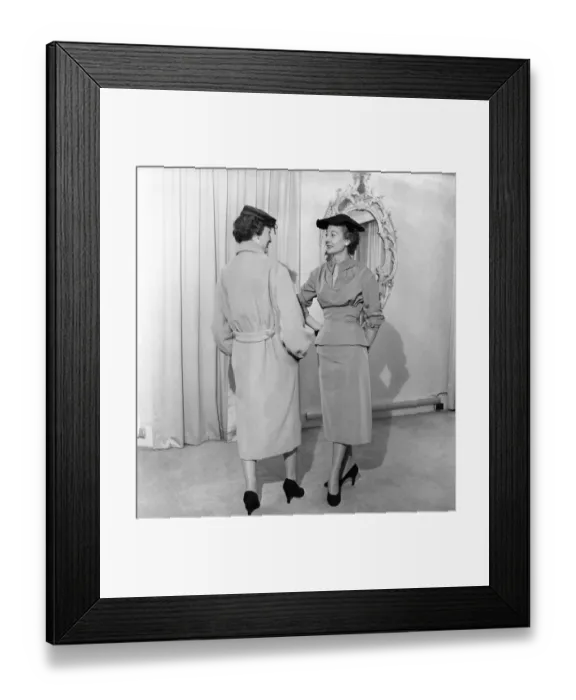 Framed Print : Clothing: Fashion. Christian Dior of London showed a collection of suits