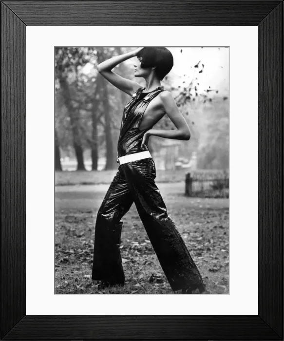 Framed Print : A space suit in black crushed vinyl, priced at £15 Framed Print : A space suit in black crushed vinyl, priced at £15