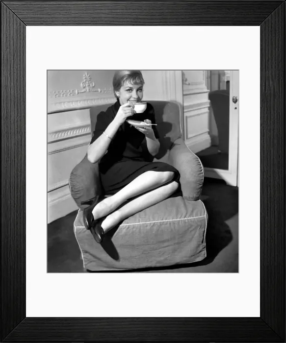 Framed Print : Blond German actress Hildegarde Neff is spending 6 days in London Framed Print : Blond German actress Hildegarde Neff is spending 6 days in London