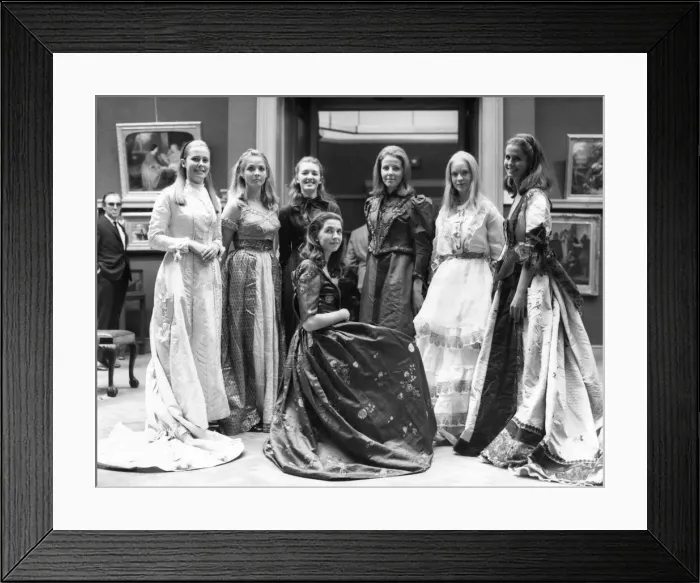 Framed Print : The three shilling dress going for about £100. These beautiful dresses all came