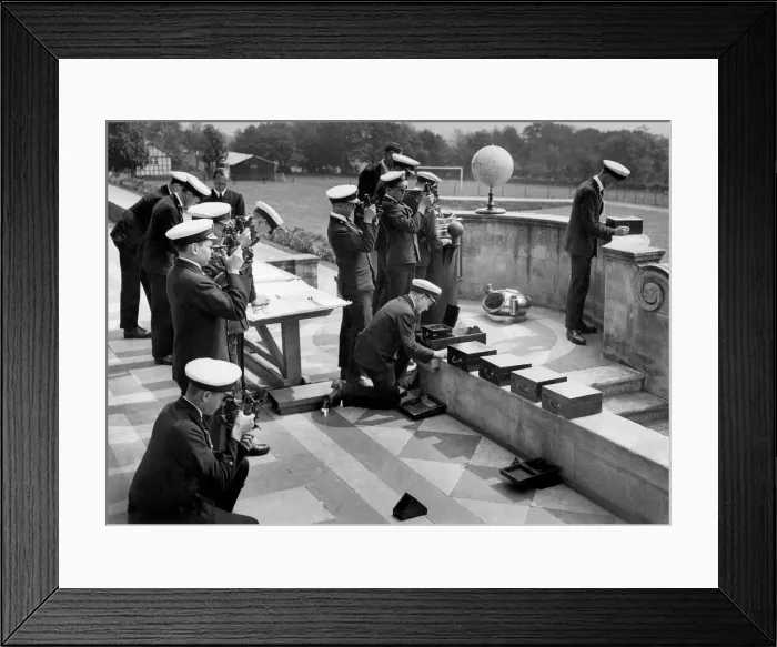 Framed Print : Making sailors at Pangbourne. Mansion Terrace as ships bridge. May 1928 P009391 Framed Print : Making sailors at Pangbourne. Mansion Terrace as ships bridge. May 1928 P009391