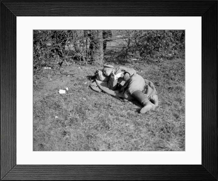Framed Print : Wounded russian soldier sleeping in the sun at Lemberg September 1914 Framed Print : Wounded russian soldier sleeping in the sun at Lemberg September 1914