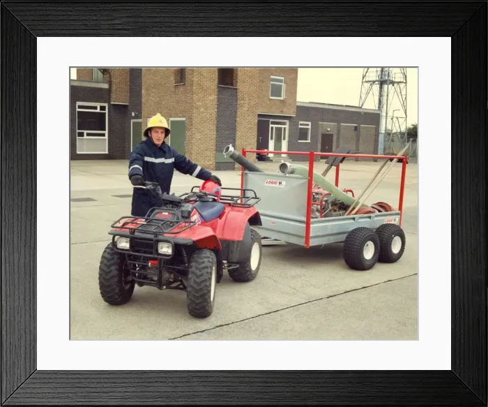 Framed Print : The new quad bike fire vehicle ready for the next emergency call-out Framed Print : The new quad bike fire vehicle ready for the next emergency call-out