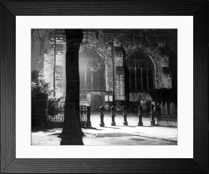Framed Print : Night pictures of Maidstone, Kent showing the entrance to All Saints Church illuminated Framed Print : Night pictures of Maidstone, Kent showing the entrance to All Saints Church illuminated