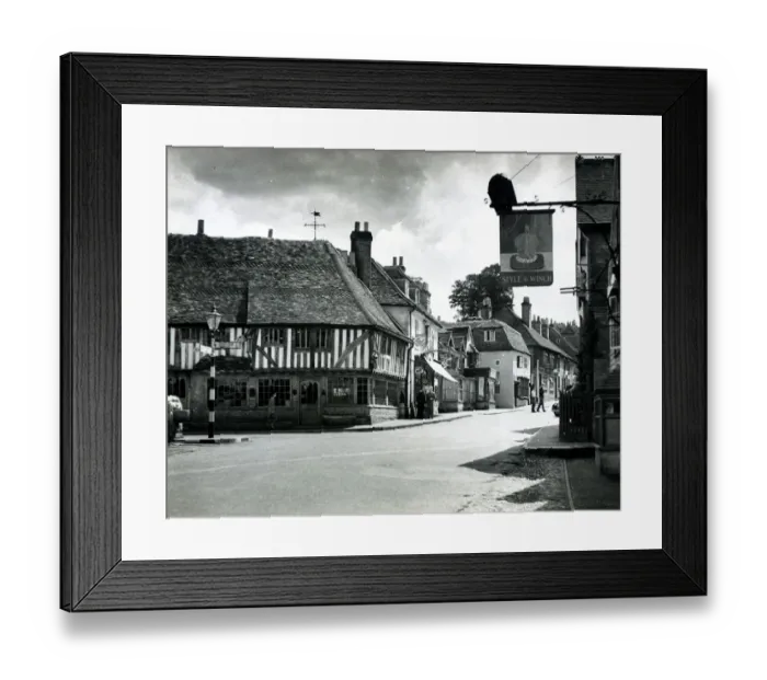 Framed Print : Street scene in the village of Ightham in Kent showing the local pubs Framed Print : Street scene in the village of Ightham in Kent showing the local pubs