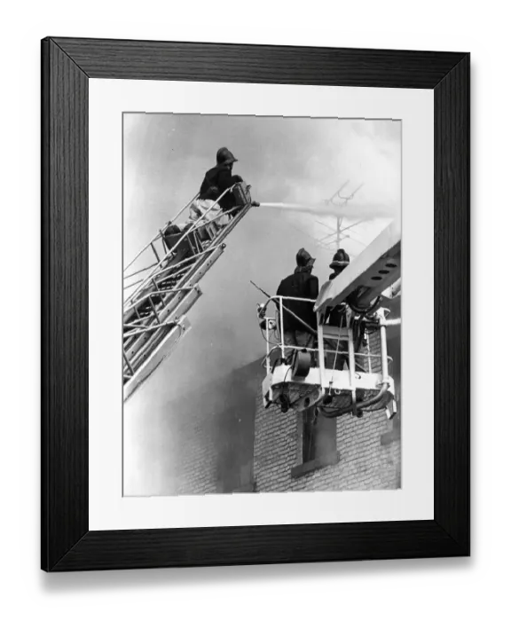 Framed Print : Firefighters try to control the warehouse blaze at High Street East in Sunderland Framed Print : Firefighters try to control the warehouse blaze at High Street East in Sunderland