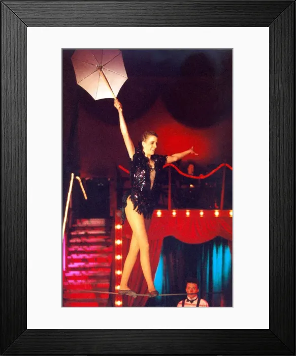 Framed Print : Circus performer Nathalie on the low wire Framed Print : Circus performer Nathalie on the low wire