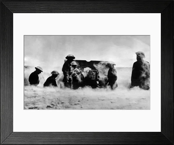 Framed Print : War in the Western desert. As part of an on-going offensive against enemy positions Framed Print : War in the Western desert. As part of an on-going offensive against enemy positions