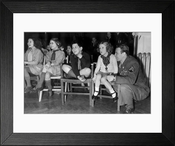 Framed Print : US army soldiers celebrate the great American Thanksgiving Day festival at Columbia Club