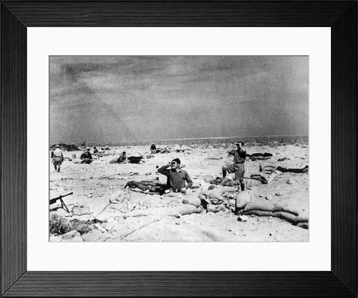 Framed Print : Positions held by the English troops on the perimiter of Tobruk immediatel before