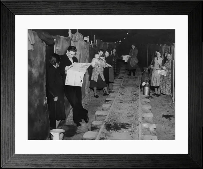 Framed Print : Life goes on as normal for residents of Ramsgate in Kent who take cover from the German Framed Print : Life goes on as normal for residents of Ramsgate in Kent who take cover from the German