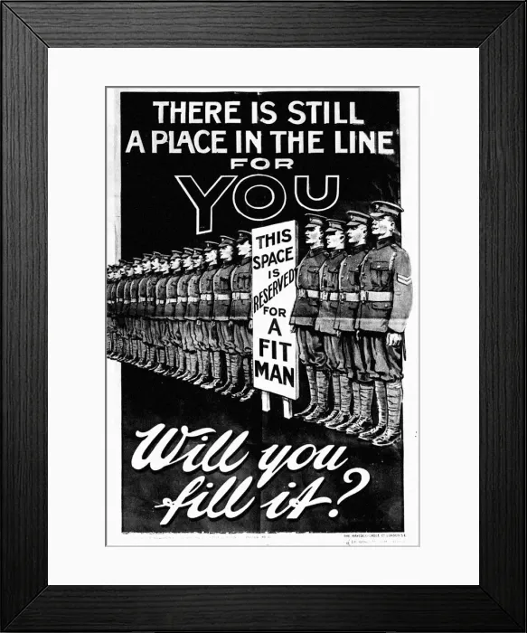 Framed Print : Recruiting Poster for The Great War. OP234D Framed Print : Recruiting Poster for The Great War. OP234D