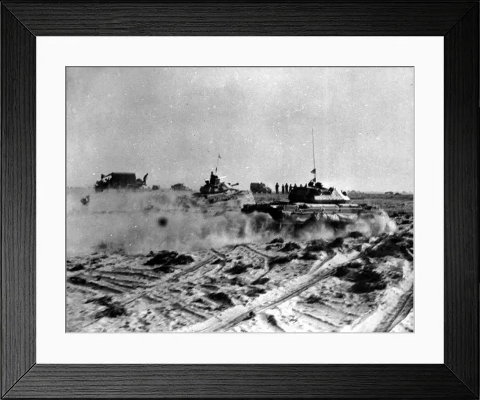 Framed Print : North Africa November 1942 Crusader tanks mounted with 6 pounder guns seen here in Framed Print : North Africa November 1942 Crusader tanks mounted with 6 pounder guns seen here in
