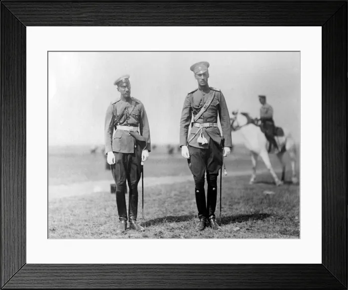 Framed Print : Russian army officers during the advance into the Austro Hungarian empire during World Framed Print : Russian army officers during the advance into the Austro Hungarian empire during World